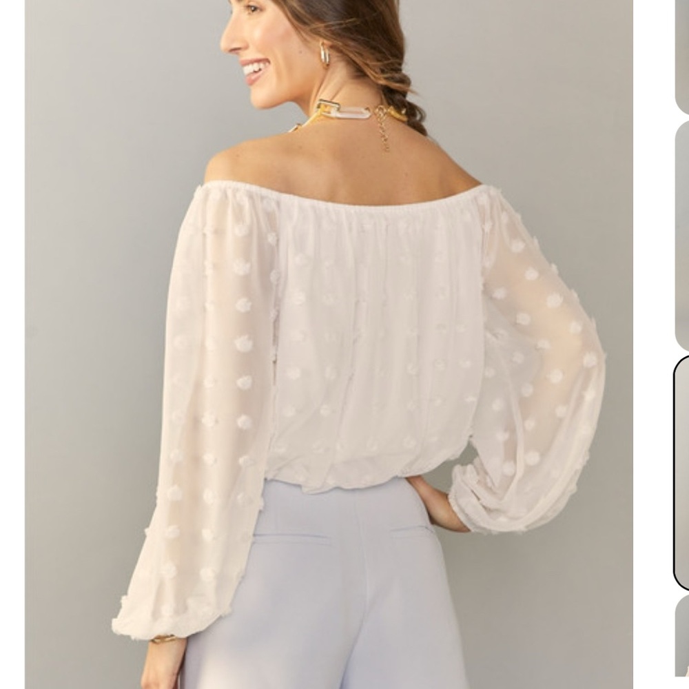 Elegant Off-Shoulder White Top